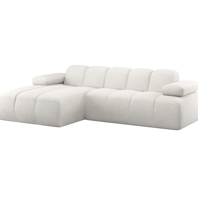 Woood Mojo Chaise Longue Bank Links Wollig Ecru