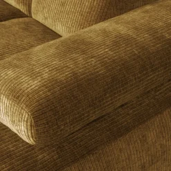 Woood Mojo Chaise Longue Bank Rechts Geweven Ribstof Honinggeel