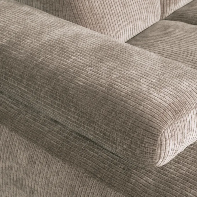 Woood Mojo chaise longue bank links ribstof donkerzand