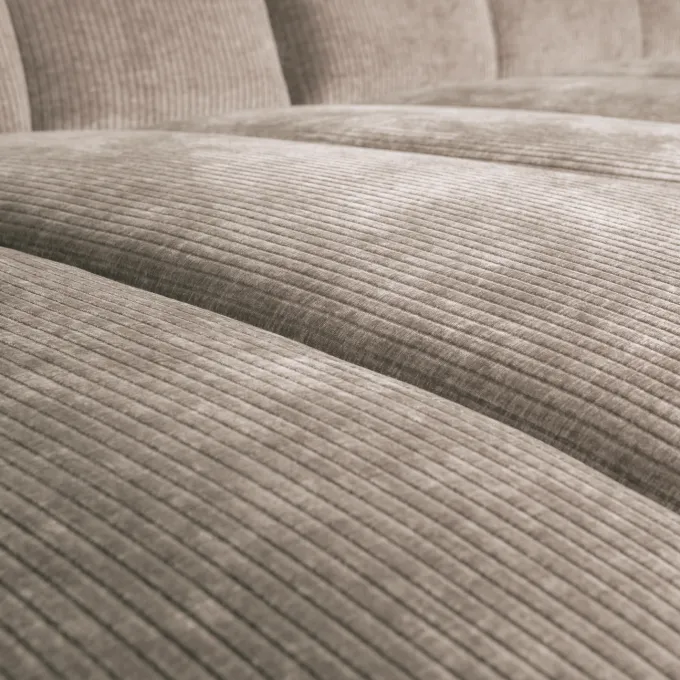 Woood Mojo chaise longue bank links ribstof donkerzand
