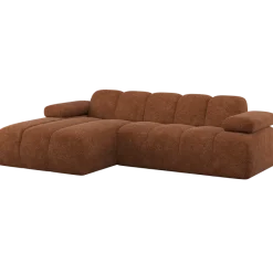 Woood Mojo Chaise Longue Bank Links Wollig Roestbruin