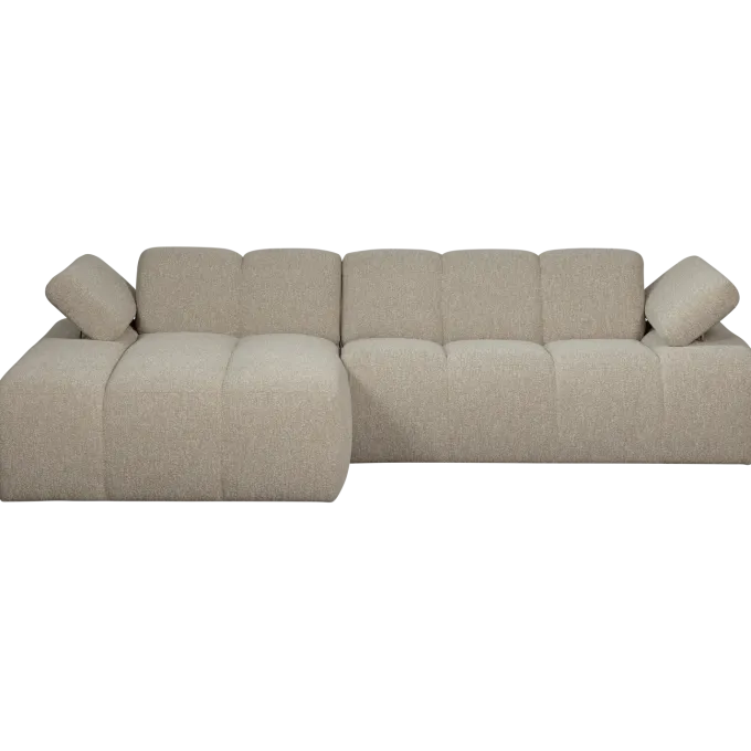 Woood MOJO chaise longue links boucle beige melange