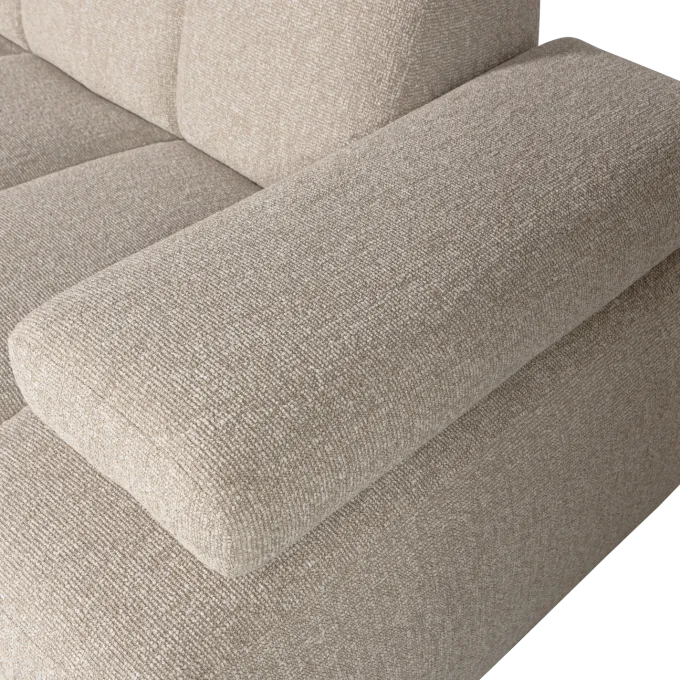 Woood MOJO chaise longue links boucle beige melange