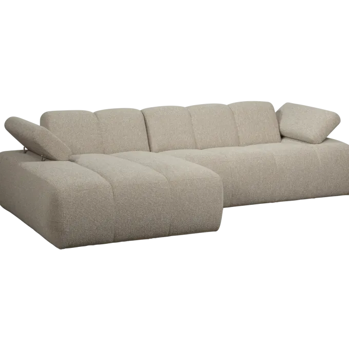 Woood MOJO chaise longue links boucle beige melange