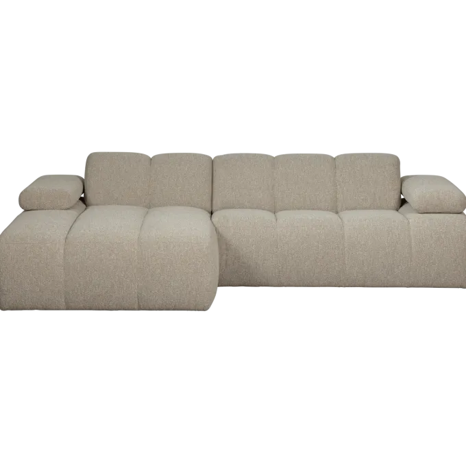 Woood MOJO chaise longue links boucle beige melange