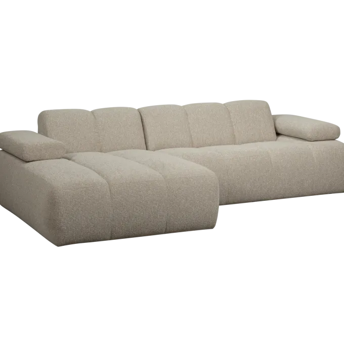 Woood MOJO chaise longue links boucle beige melange