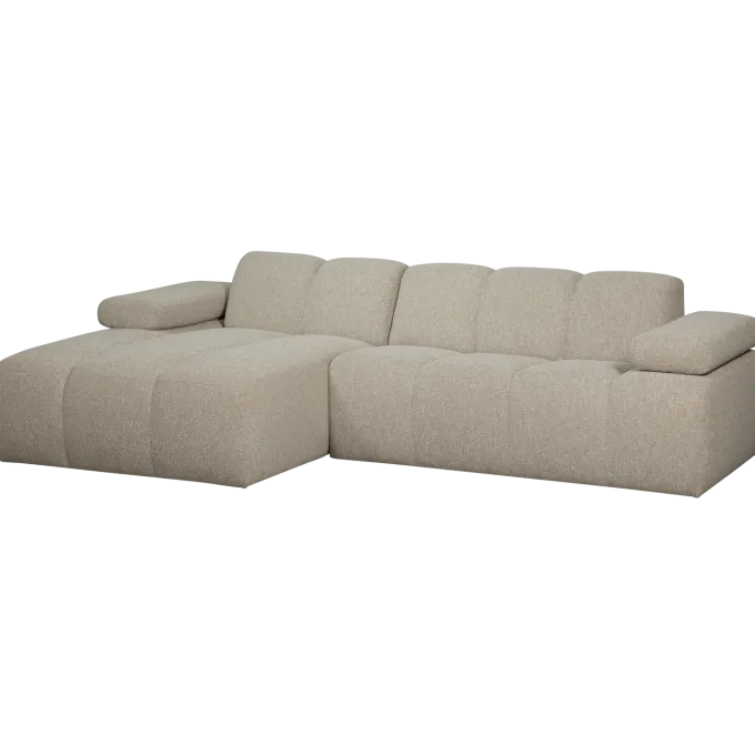Woood MOJO chaise longue links boucle beige melange