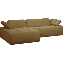Woood MOJO chaise longue links boucle geel/bruin melange