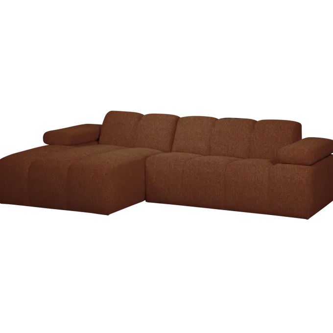 Woood MOJO chaise longue links boucle roestbruin melange
