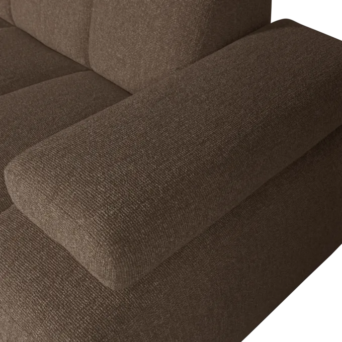 Woood MOJO chaise longue links boucle bruin melange
