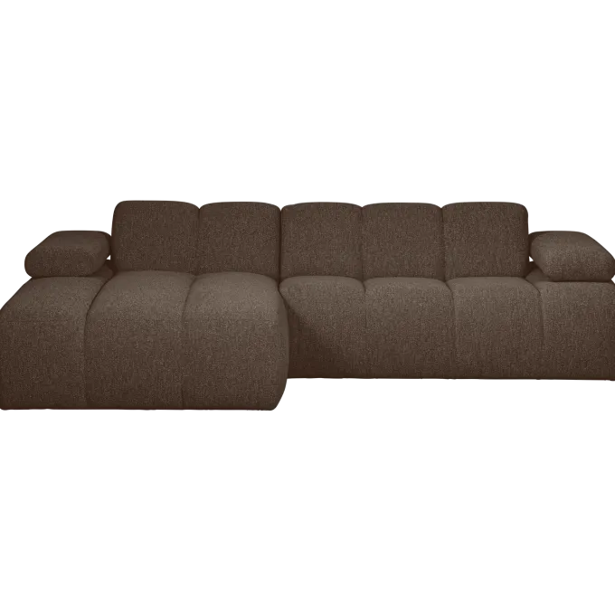 Woood MOJO chaise longue links boucle bruin melange