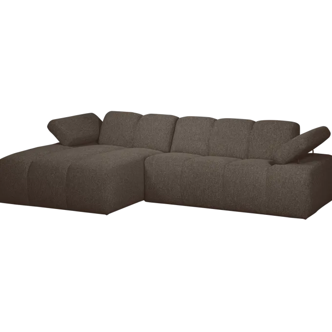 Woood MOJO chaise longue links boucle bruin melange
