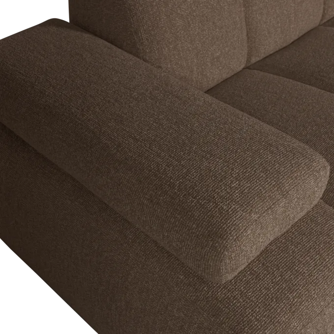 Woood MOJO chaise longue rechts boucle bruin melange
