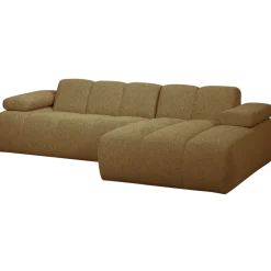 Woood MOJO chaise longue rechts boucle geel bruin melange