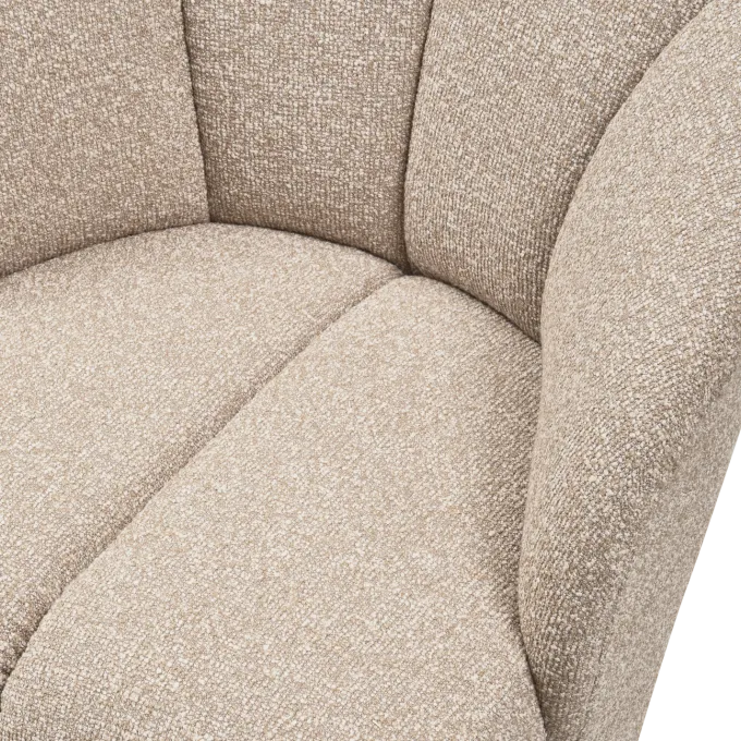 Woood MOJO draaifauteuil boucle beige melange