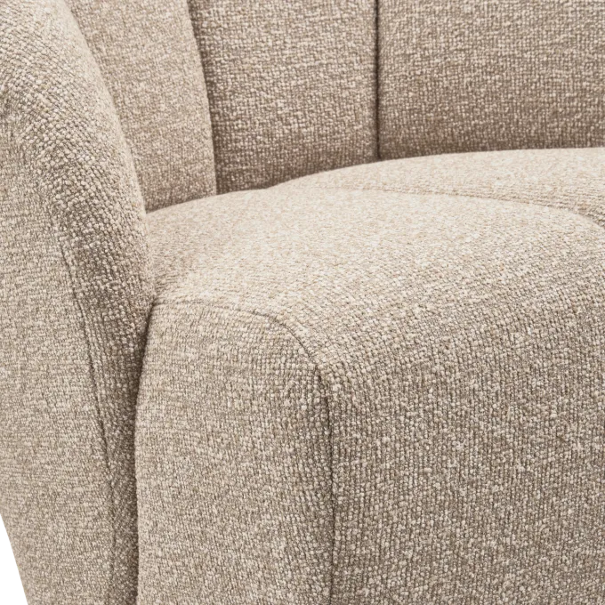 Woood MOJO draaifauteuil boucle beige melange
