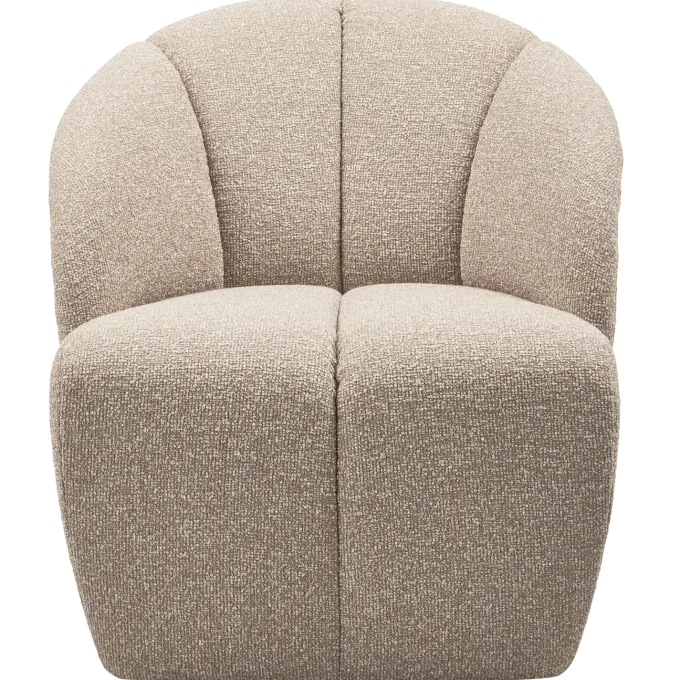 Woood MOJO draaifauteuil boucle beige melange