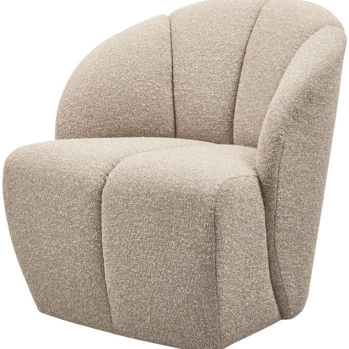 Woood MOJO draaifauteuil boucle beige melange