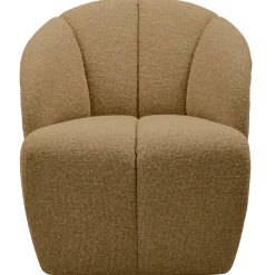 Woood MOJO draaifauteuil boucle geel/bruin melange