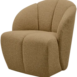 Woood MOJO draaifauteuil boucle geel/bruin melange