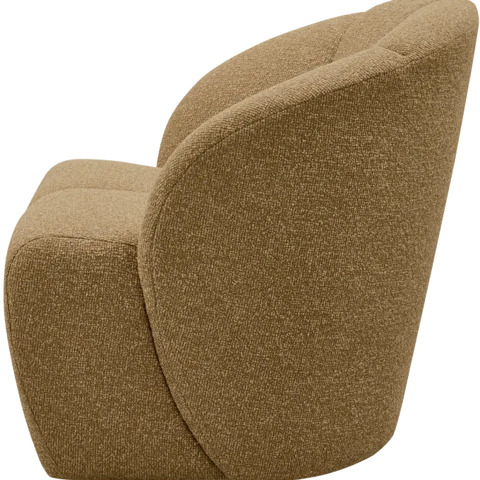 Woood MOJO draaifauteuil boucle geel/bruin melange