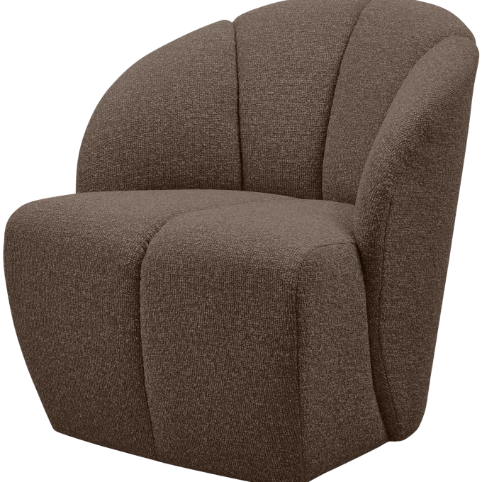 Woood MOJO draaifauteuil boucle bruin melange