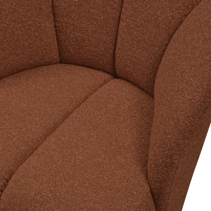 Woood MOJO draaifauteuil boucle roestbruin melange