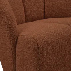 Woood MOJO draaifauteuil boucle roestbruin melange