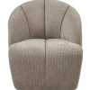 Woood MOJO draaifauteuil geweven ribstof donker zand