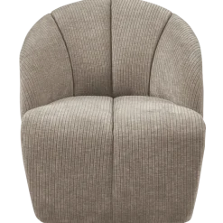 Woood MOJO draaifauteuil geweven ribstof donker zand