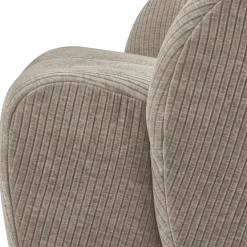 Woood MOJO draaifauteuil geweven ribstof donker zand