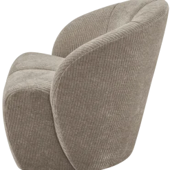 Woood MOJO draaifauteuil geweven ribstof donker zand