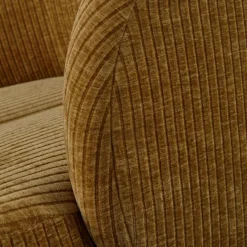 Woood Mojo draaifauteuil geweven ribstof honinggeel