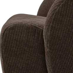 Woood MOJO draaifauteuil geweven ribstof bruin