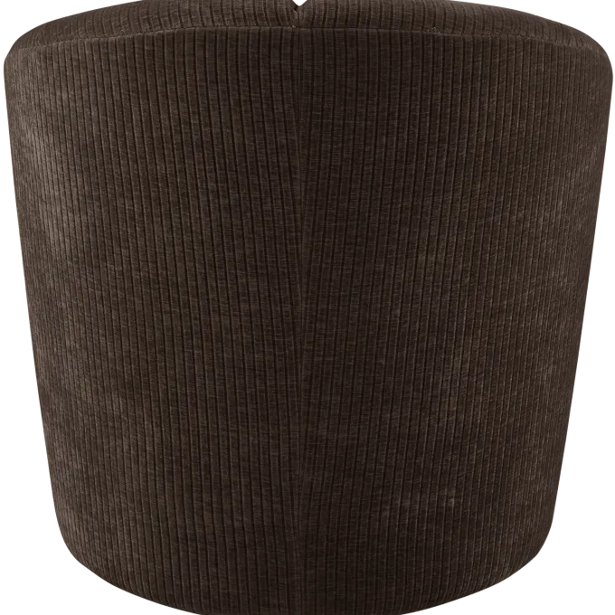 Woood MOJO draaifauteuil geweven ribstof bruin