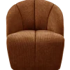 Woood MOJO draaifauteuil geweven ribstof roestbruin