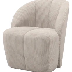 Woood Mojo Draaifauteuil Ribstof Ecru