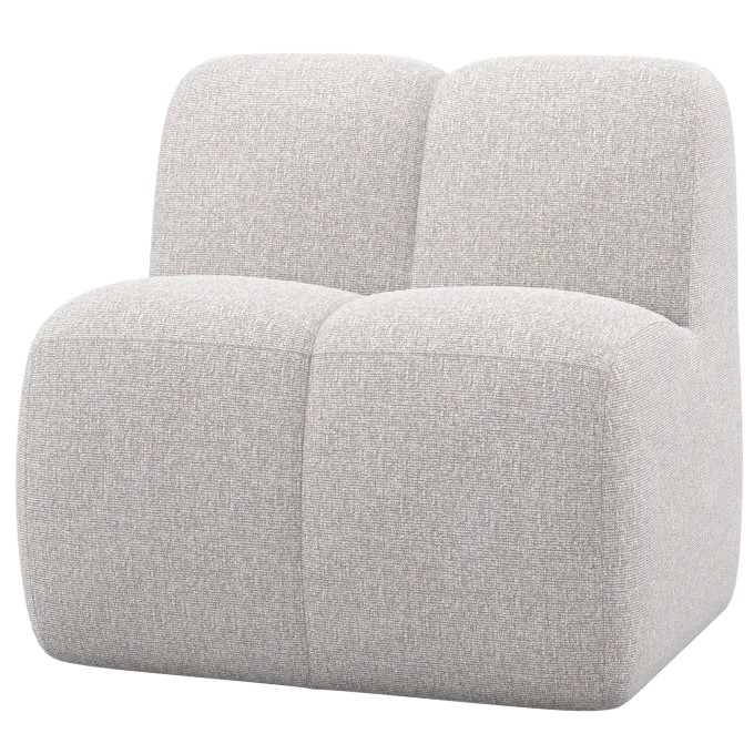 Woood Mojo Eetbank 84 Cm Met Rugleuning Boucle Ecru Melange