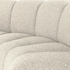 Woood Mojo Eetbank Halfronde Hoek Rugleuning Boucle Beige [FSC]