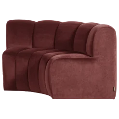Woood Mojo Eetbank Halfronde Hoek Rugleuning Velvet K.Bruin [FSC]