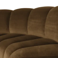 Woood Mojo Eetbank Halfronde Hoek Rugleuning Velvet H.Geel [FSC]