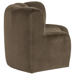 Woood Mojo Eetbank Halfronde Hoek Rugleuning Velvet Taupe [FSC]