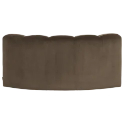 Woood Mojo Eetbank Halfronde Hoek Rugleuning Velvet Taupe [FSC]