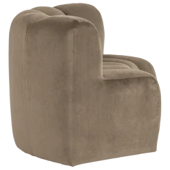 Woood Mojo Eetbank Halfronde Hoek Rugleuning Velvet Khaki [FSC]