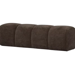 Woood MOJO eetbankje 164CM geweven ribstof bruin