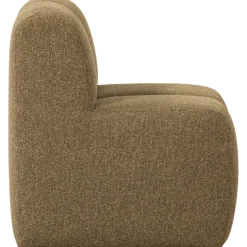 Woood Mojo Eetbankje 84cm Met Rugleuning Boucle Geel/Bruin Melange