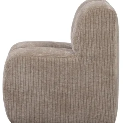 Woood MOJO eetbankje 84CM met rugleuning Ribstof donkerzand