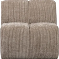 Woood MOJO eetbankje 84CM met rugleuning Ribstof donkerzand