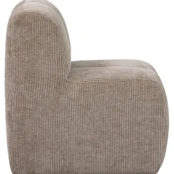 Woood MOJO eetbankje 84CM met rugleuning Ribstof donkerzand