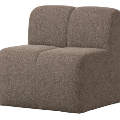 Woood Mojo Eetbankje 84cm Met Rugleuning Boucle Bruin Melange